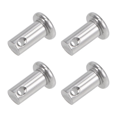 Harfington Single Hole Clevis Pins - Flat Head 304 Stainless Steel Link Hinge Pin 4Pcs
