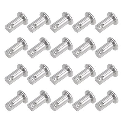 Harfington Single Hole Clevis Pins - Flat Head 304 Stainless Steel Link Hinge Pin 20Pcs