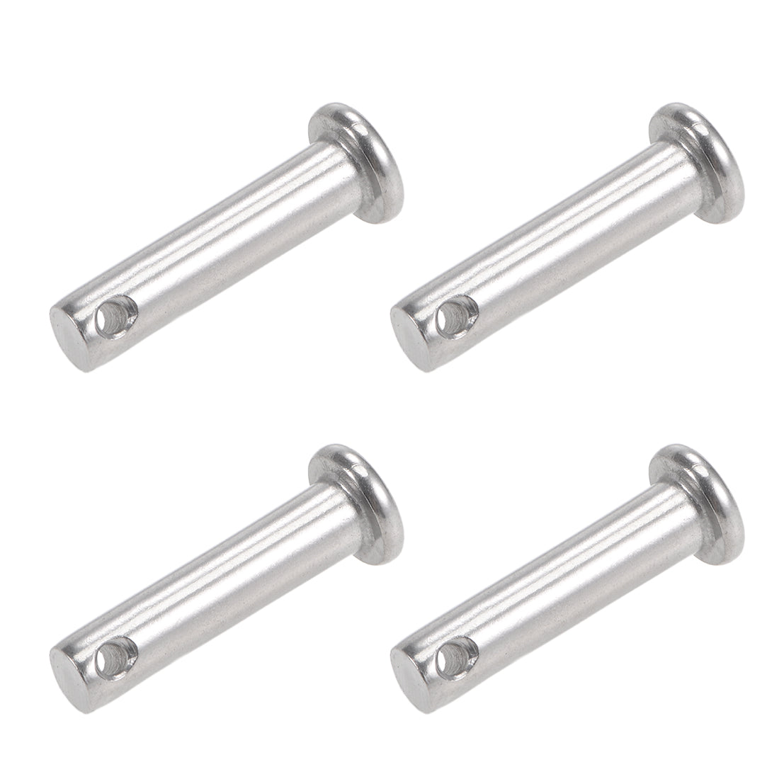 Harfington Single Hole Clevis Pins - Flat Head 304 Stainless Steel Link Hinge Pin 4Pcs