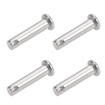 Harfington Single Hole Clevis Pins - Flat Head 304 Stainless Steel Link Hinge Pin 4Pcs