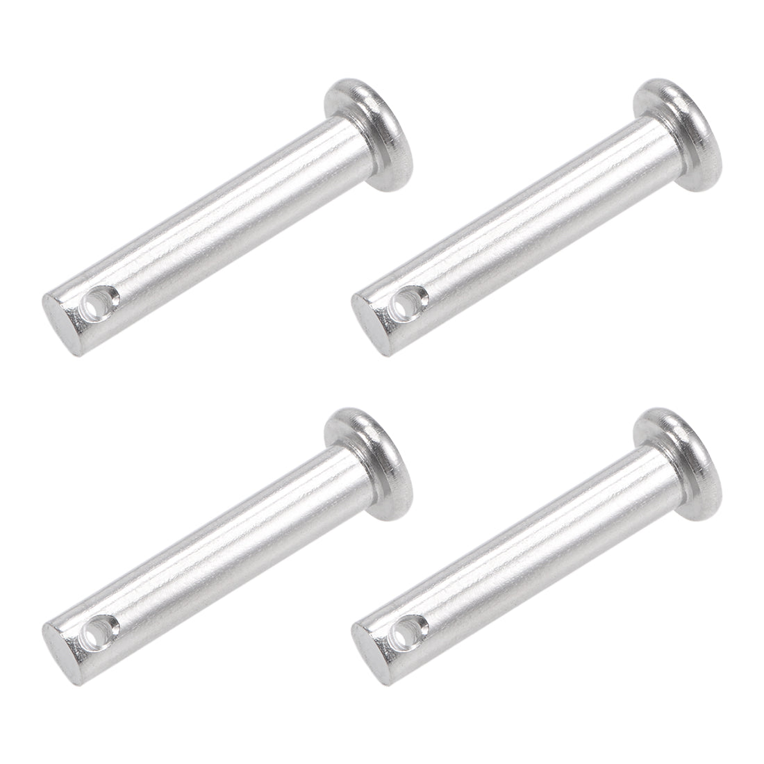 Harfington Single Hole Clevis Pins - Flat Head 304 Stainless Steel Link Hinge Pin 4Pcs