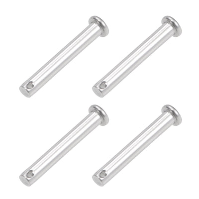 Harfington Single Hole Clevis Pins - Flat Head 304 Stainless Steel Link Hinge Pin 4Pcs