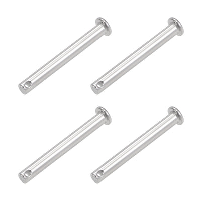 Harfington Single Hole Clevis Pins - Flat Head 304 Stainless Steel Link Hinge Pin 4Pcs