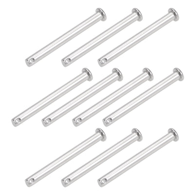 Harfington Single Hole Clevis Pins - Flat Head 304 Stainless Steel Link Hinge Pin 10Pcs
