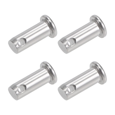 Harfington Single Hole Clevis Pins - Flat Head 304 Stainless Steel Link Hinge Pin 4Pcs