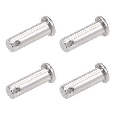 Harfington Single Hole Clevis Pins - Flat Head 304 Stainless Steel Link Hinge Pin 4Pcs