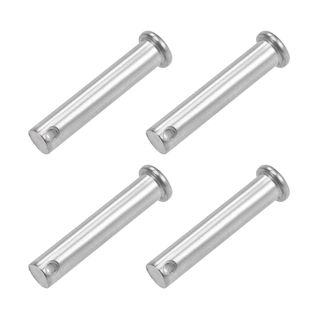 Harfington Single Hole Clevis Pins - Flat Head 304 Stainless Steel Link Hinge Pin 4Pcs