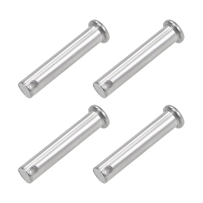 Harfington Single Hole Clevis Pins - Flat Head 304 Stainless Steel Link Hinge Pin 4Pcs
