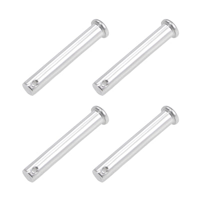 Harfington Single Hole Clevis Pins - Flat Head 304 Stainless Steel Link Hinge Pin 4Pcs