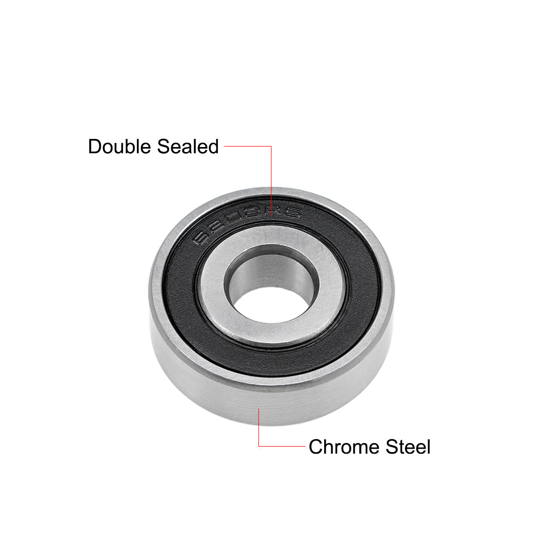 Harfington Deep Groove Ball Bearing Metric Double Seal Chrome Steel ABEC1 Z2