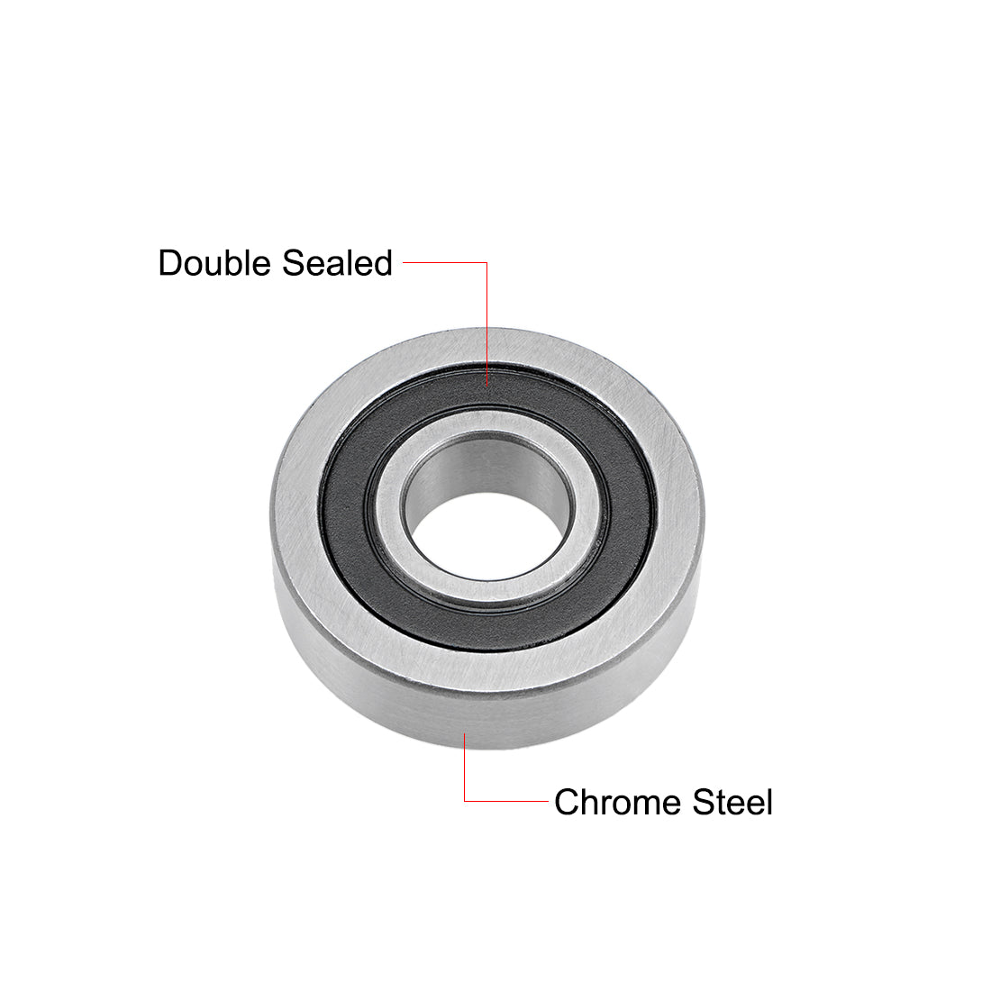 Harfington Deep Groove Ball Bearings Metric Double Seal Chrome Steel ABEC1 Z2