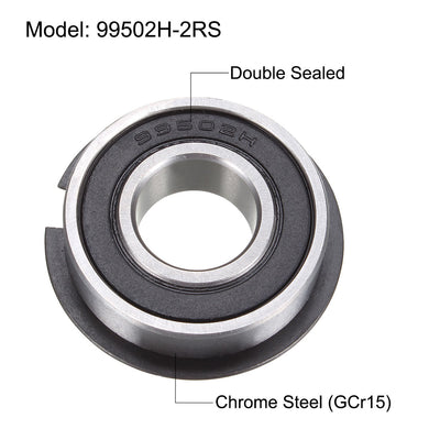 Harfington Uxcell Deep Groove Ball Bearings Inch Double Sealed Chrome Steel ABEC1 Z2