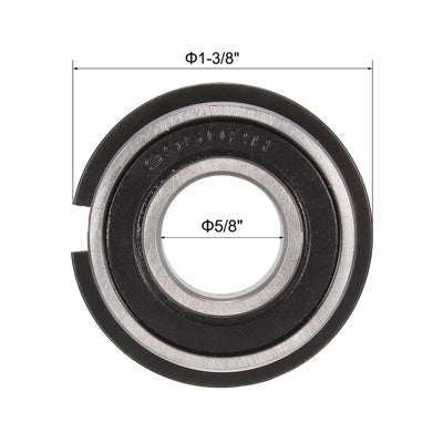 Harfington Uxcell Deep Groove Ball Bearings Inch Double Sealed Chrome Steel ABEC1 Z2