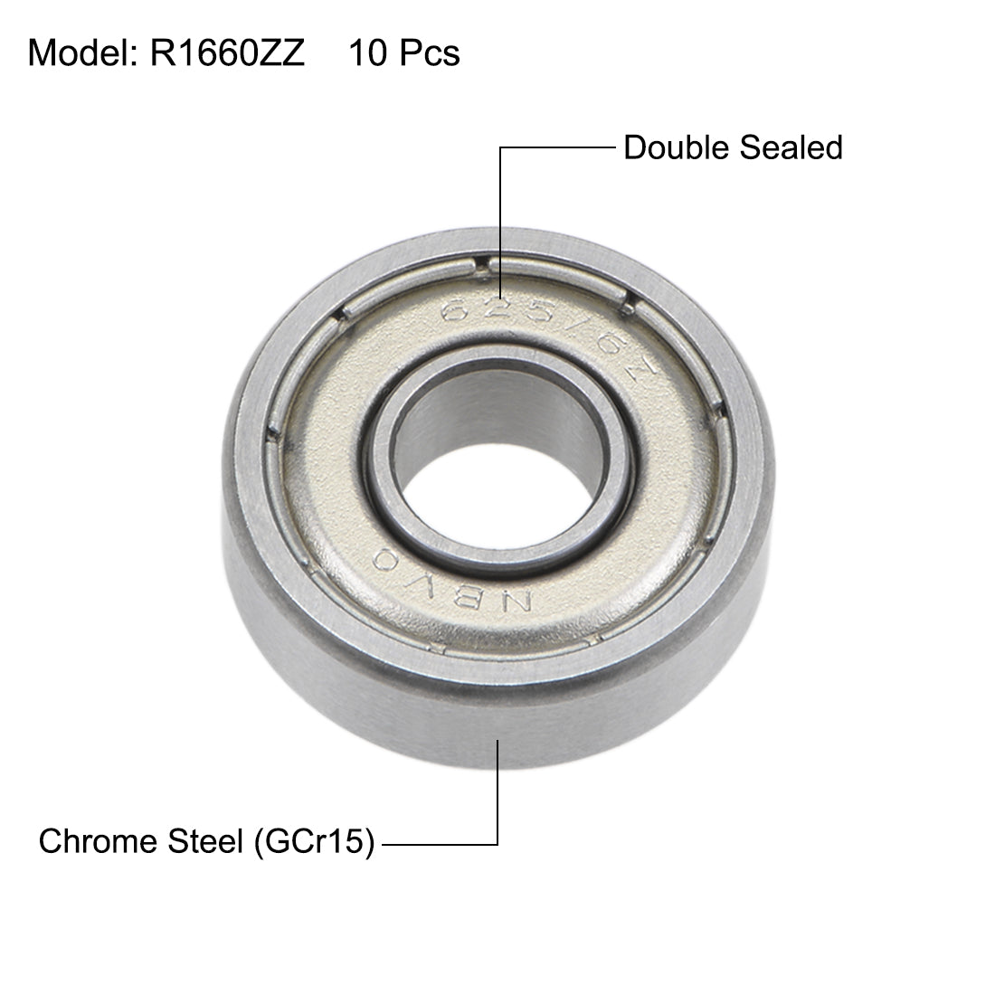Harfington Deep Groove Ball Bearings Z2 Double Shield Chrome Steel