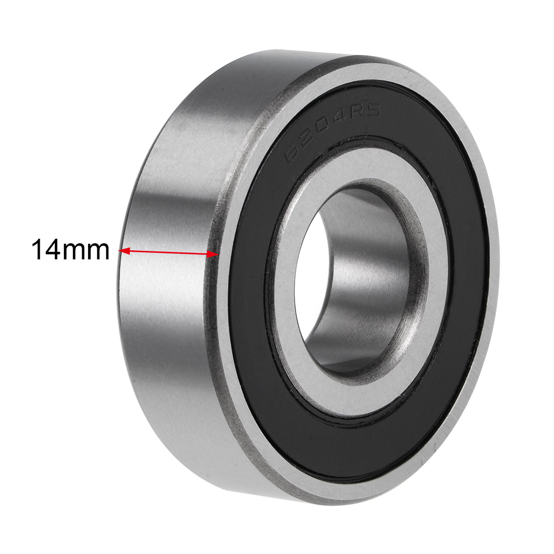 Harfington 6204-12-2RS Ball Bearings Z2 19.05x47x14mm Double Sealed Chrome Steel