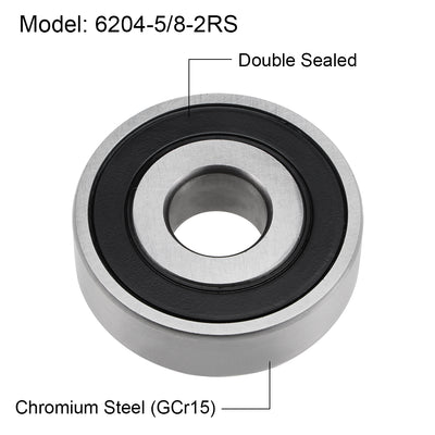 Harfington Uxcell Deep Groove Ball Bearings Inch Double Sealed Chrome Steel ABEC1 Z2