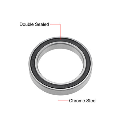 Harfington Deep Groove Ball Bearings Thin Section Double Sealed Chrome Steel ABEC1