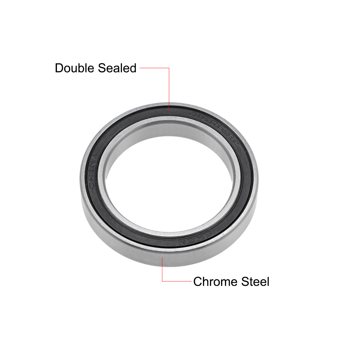 Harfington Deep Groove Ball Bearings Thin Section Double Sealed Chrome Steel Z2