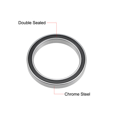 Harfington Deep Groove Ball Bearings Thin Section Double Seal Chrome Steel ABEC1