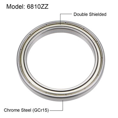 Harfington Deep Groove Ball Bearings Thin Section Double Shield Chrome Steel ABEC1