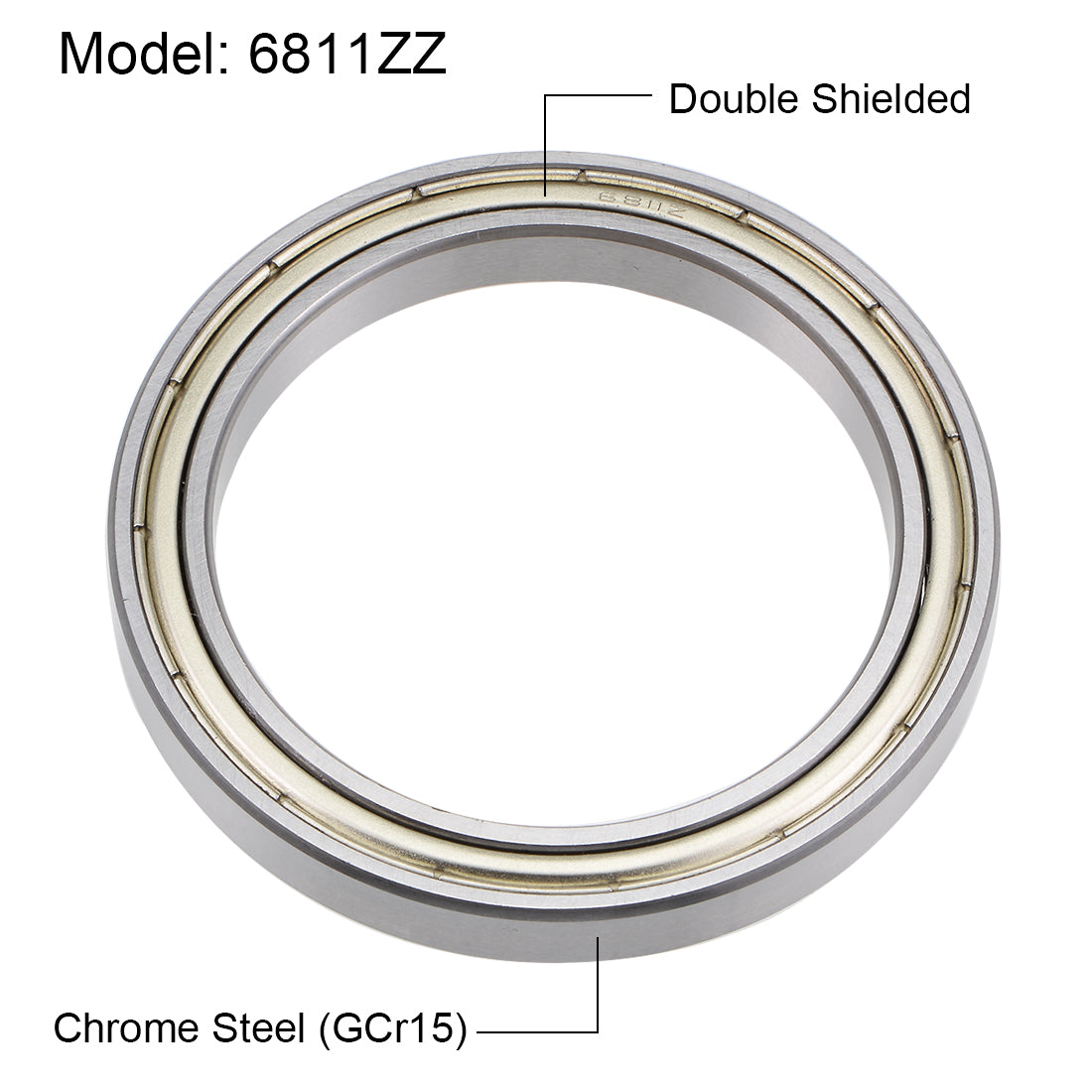 Harfington Deep Groove Ball Bearings Thin Section Double Shield Chrome Steel ABEC1