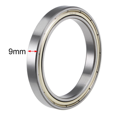 Harfington Uxcell Deep Groove Ball Bearings Thin Section Double Shielded Chrome Steel