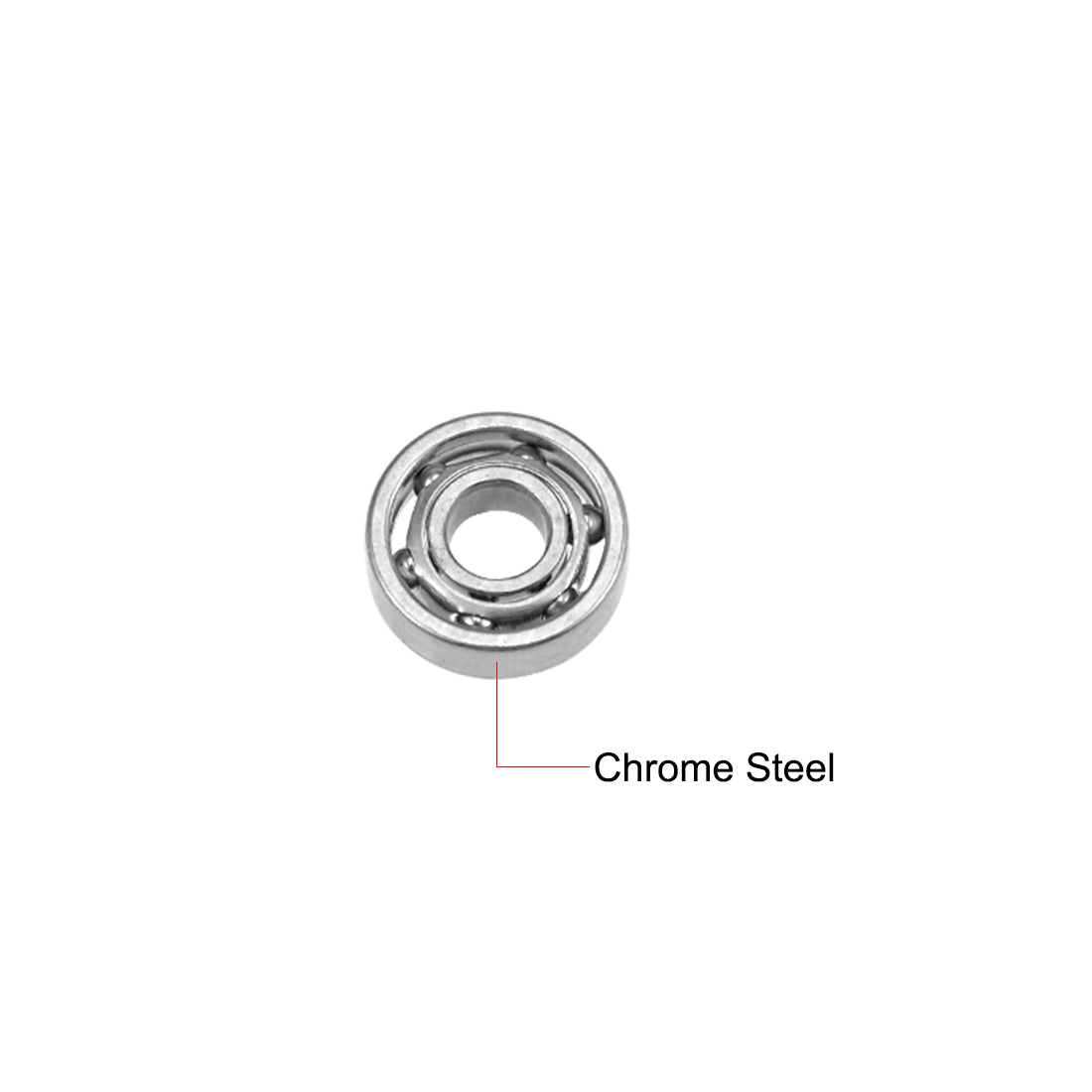 Harfington Miniature Deep Groove Ball Bearings Open Type Chrome Steel Bearing