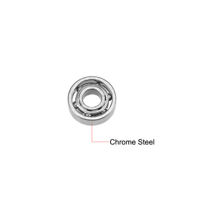 Harfington Miniature Deep Groove Ball Bearings Open Type Chrome Steel Bearing