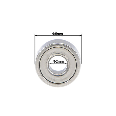 Harfington 682ZZ Ball Bearings Z2 2x5x2.3mm Double Shielded Chrome Steel 20pcs