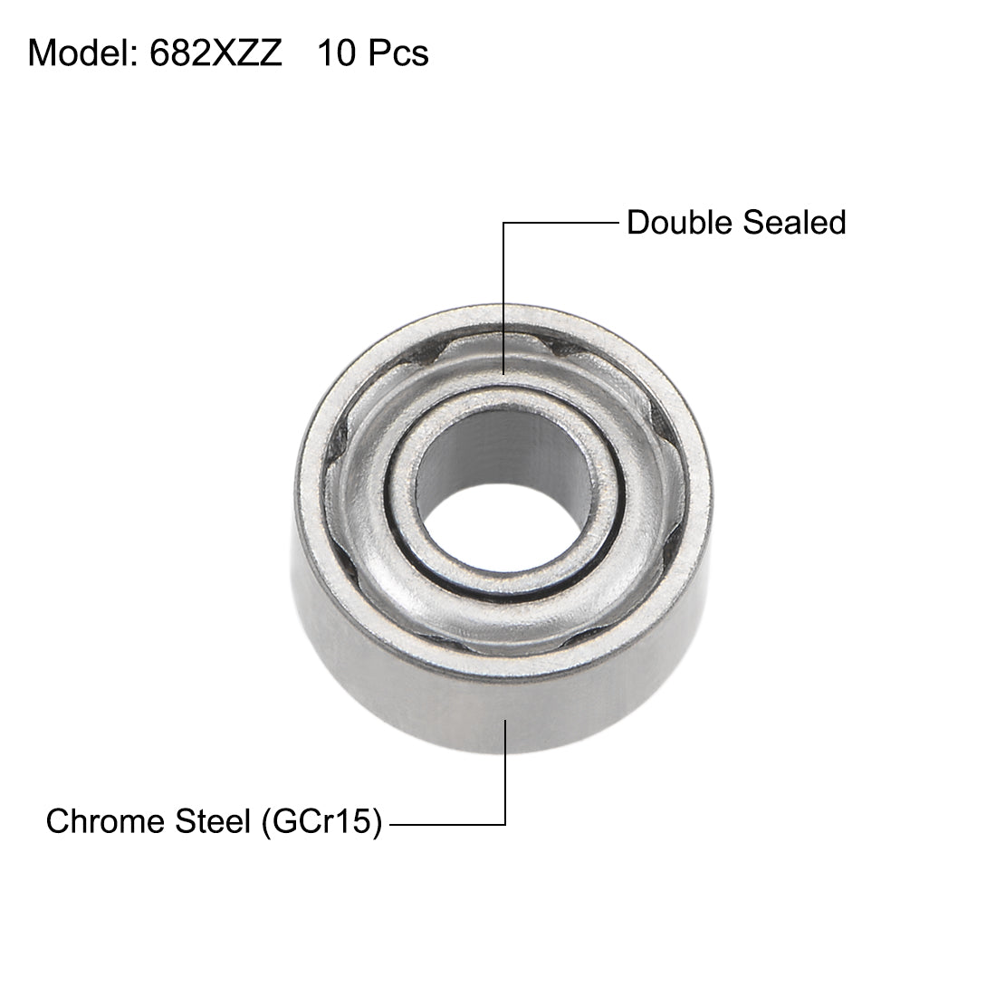 Harfington Deep Groove Ball Bearings Z2 Double Shield Chrome Steel