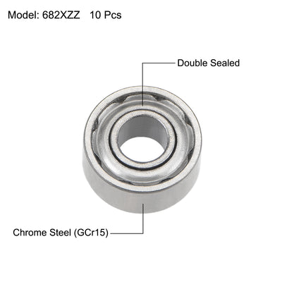 Harfington Deep Groove Ball Bearings Z2 Double Shield Chrome Steel