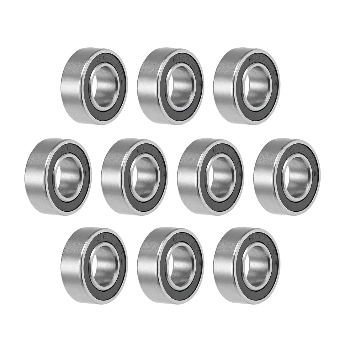 Harfington Deep Groove Ball Bearing Metric Double Shielded Chrome Steel ABEC1 Z2