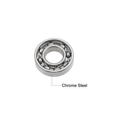 Harfington Miniature Deep Groove Ball Bearings Open Type Chrome Steel Bearing