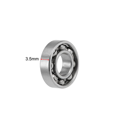 Harfington Miniature Deep Groove Ball Bearings Open Type Chrome Steel Bearing