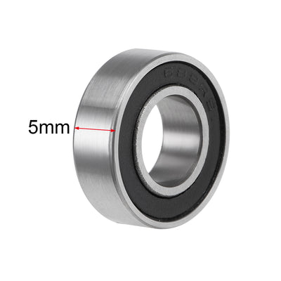 Harfington Deep Groove Ball Bearing Metric Double Seal Chrome Steel ABEC1 Z2