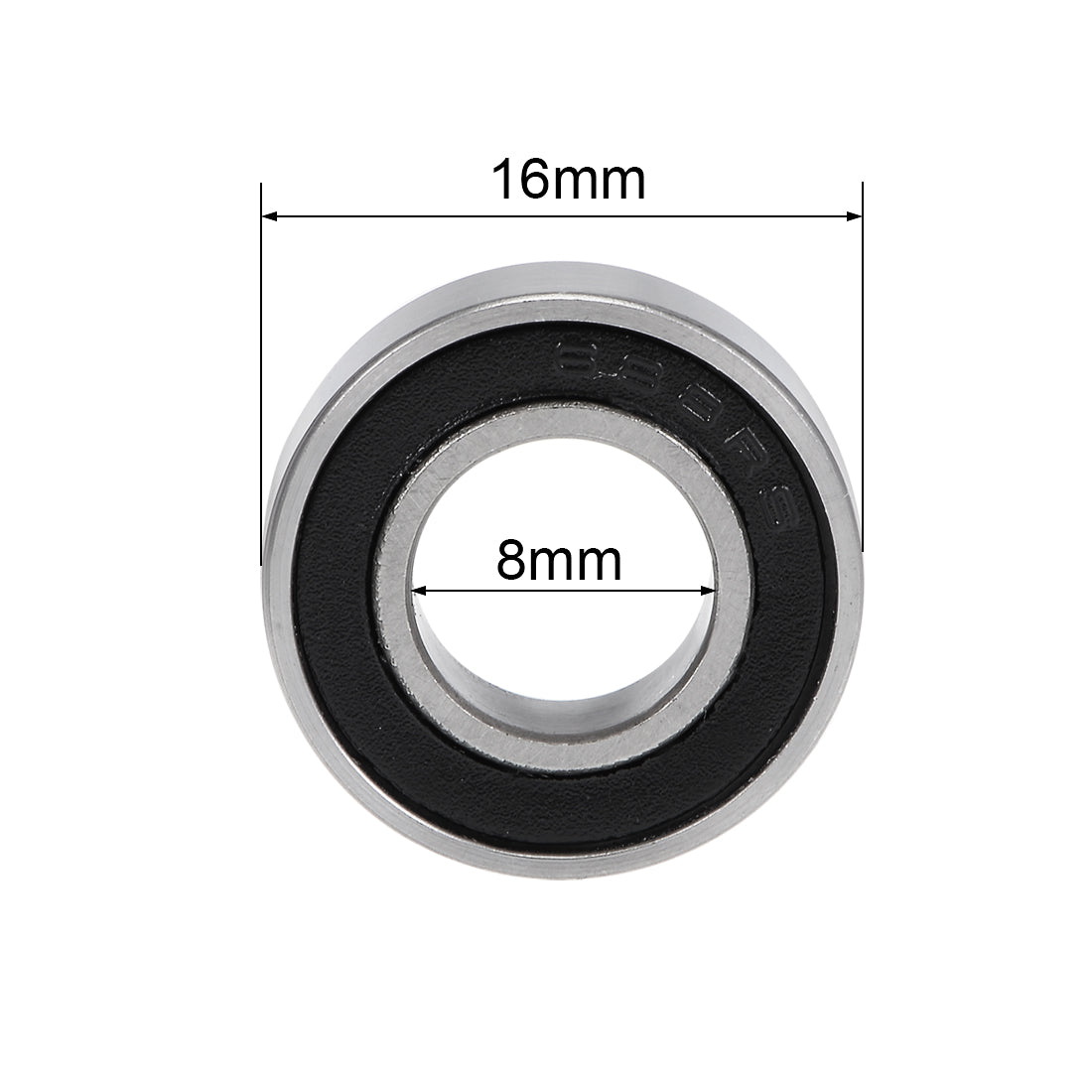 Harfington Deep Groove Ball Bearing Metric Double Seal Chrome Steel ABEC1 Z2