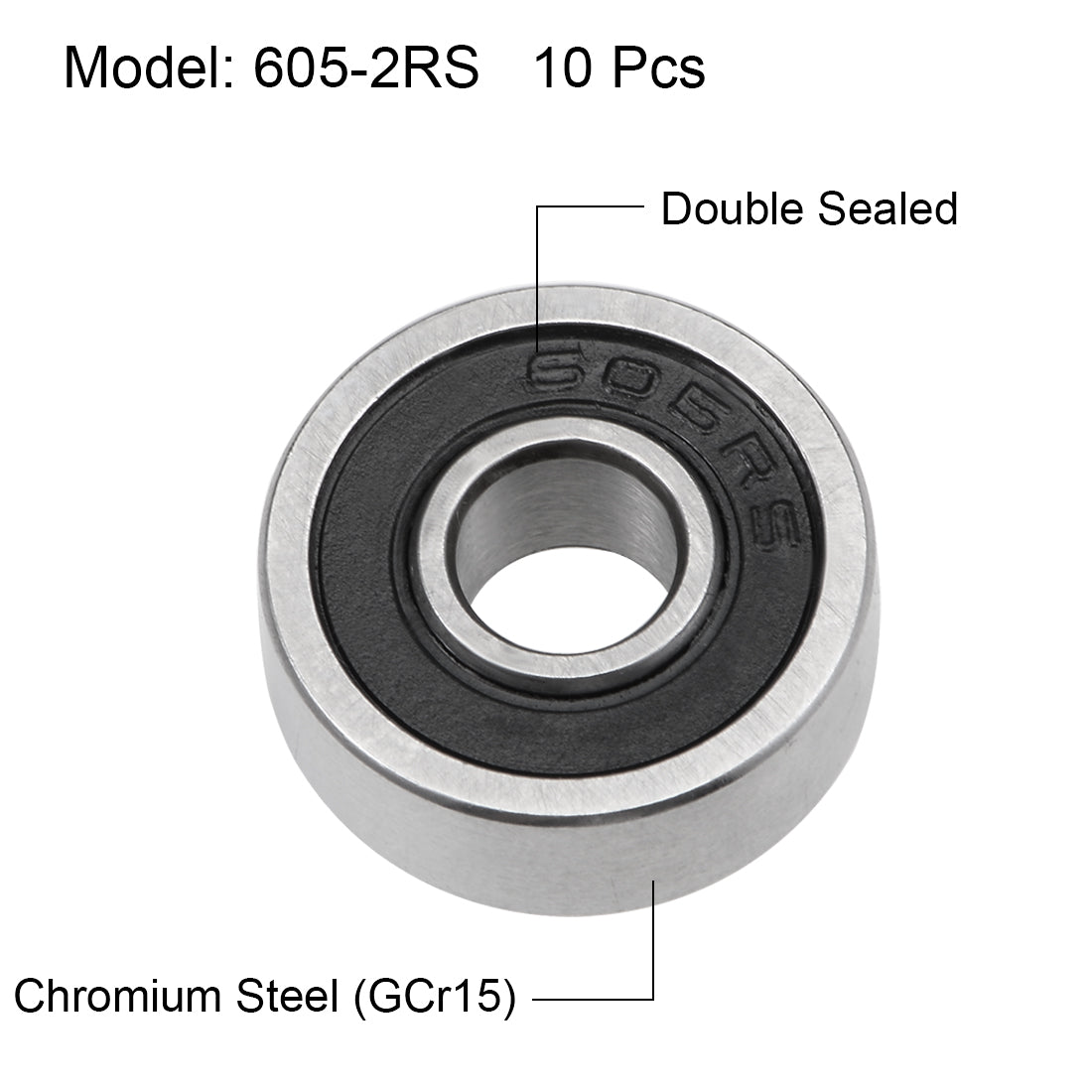 Harfington Deep Groove Ball Bearing Metric Double Shielded Chrome Steel ABEC1 Z2