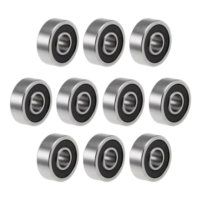 Harfington Deep Groove Ball Bearing Metric Double Shielded Chrome Steel ABEC1 Z2
