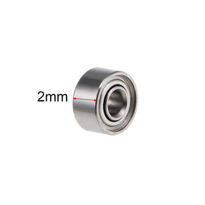 Harfington 681XZZ Ball Bearings Z2 1.5x4x2mm Double Shielded Chrome Steel 20pcs