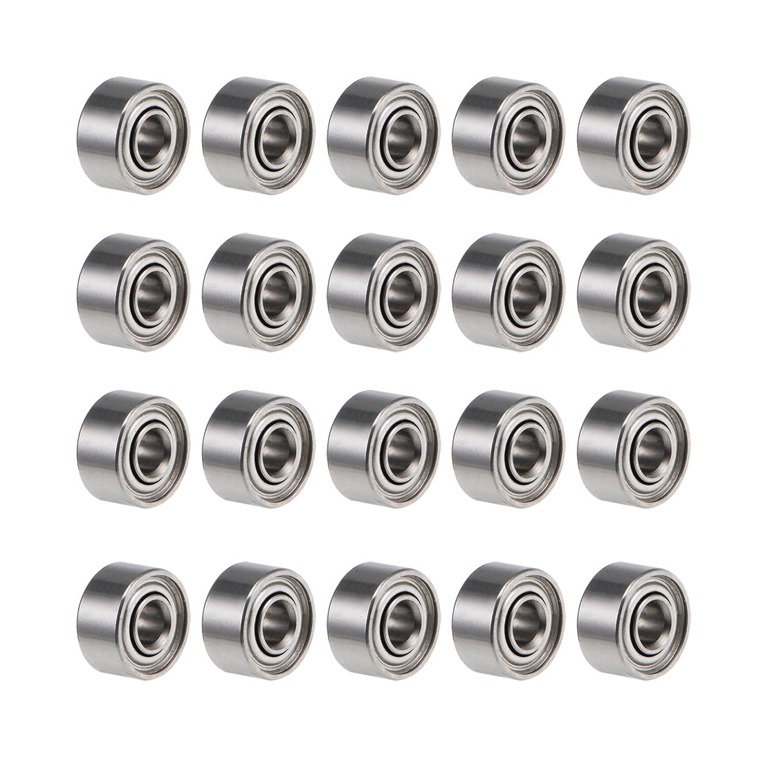 Harfington 681XZZ Ball Bearings Z2 1.5x4x2mm Double Shielded Chrome Steel 20pcs