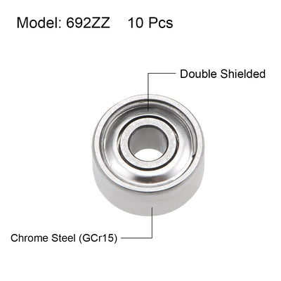 Harfington Deep Groove Ball Bearings Z2 Double Shield Chrome Steel