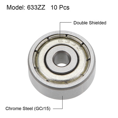 Harfington Deep Groove Ball Bearings Z2 Double Shield Chrome Steel