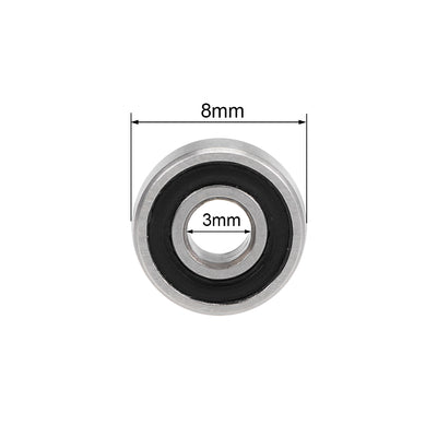 Harfington Deep Groove Ball Bearing Metric Double Shield Chrome Steel P0 Z2