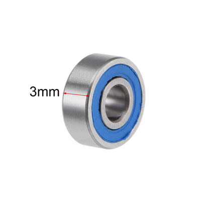 Harfington Deep Groove Ball Bearings Metric Double Seal Chrome Steel Blue P0 Z2