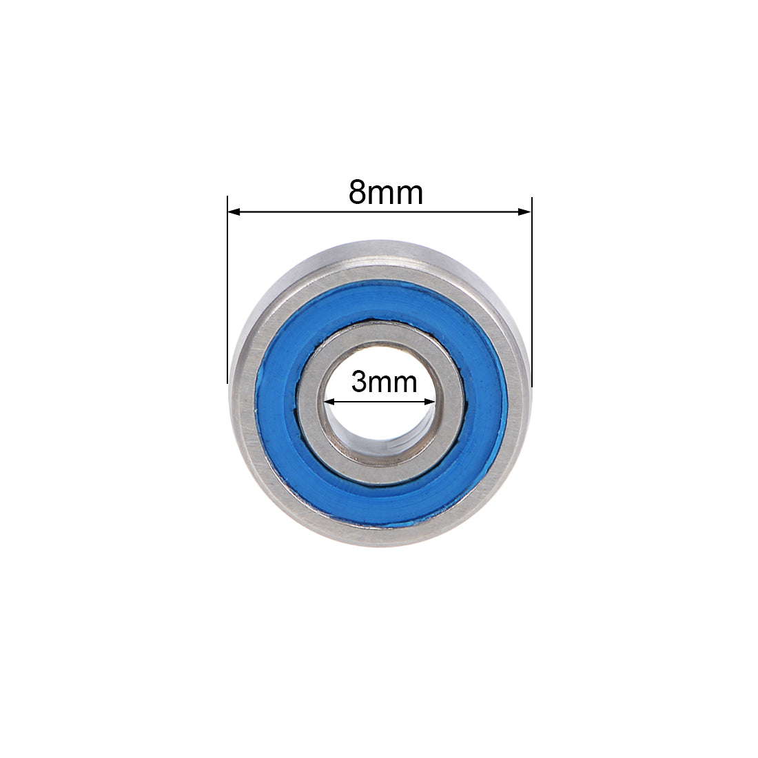 Harfington Deep Groove Ball Bearings Metric Double Seal Chrome Steel Blue P0 Z2