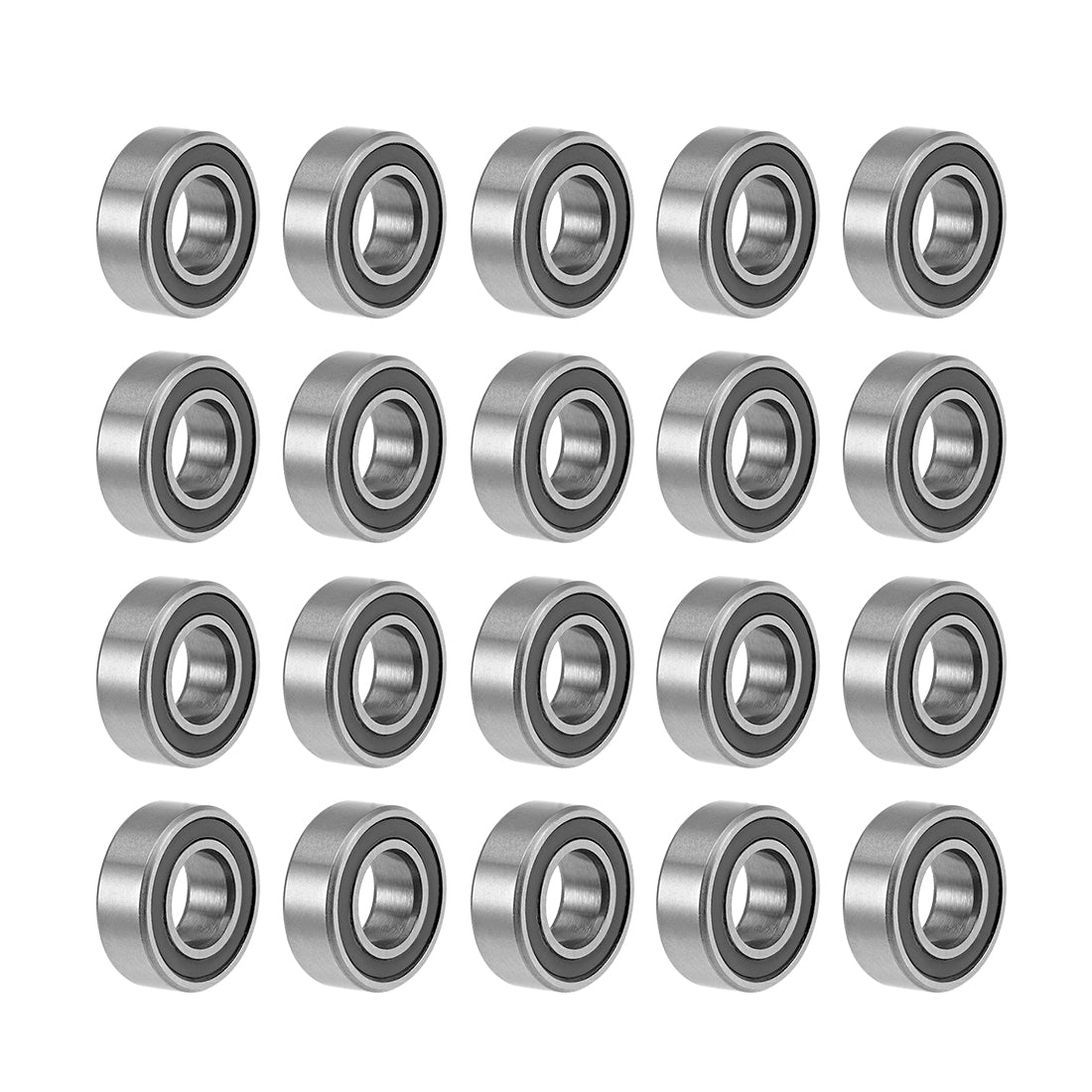 Harfington Deep Groove Ball Bearings Metric Double Sealed Chrome Steel P0 Z2 Level