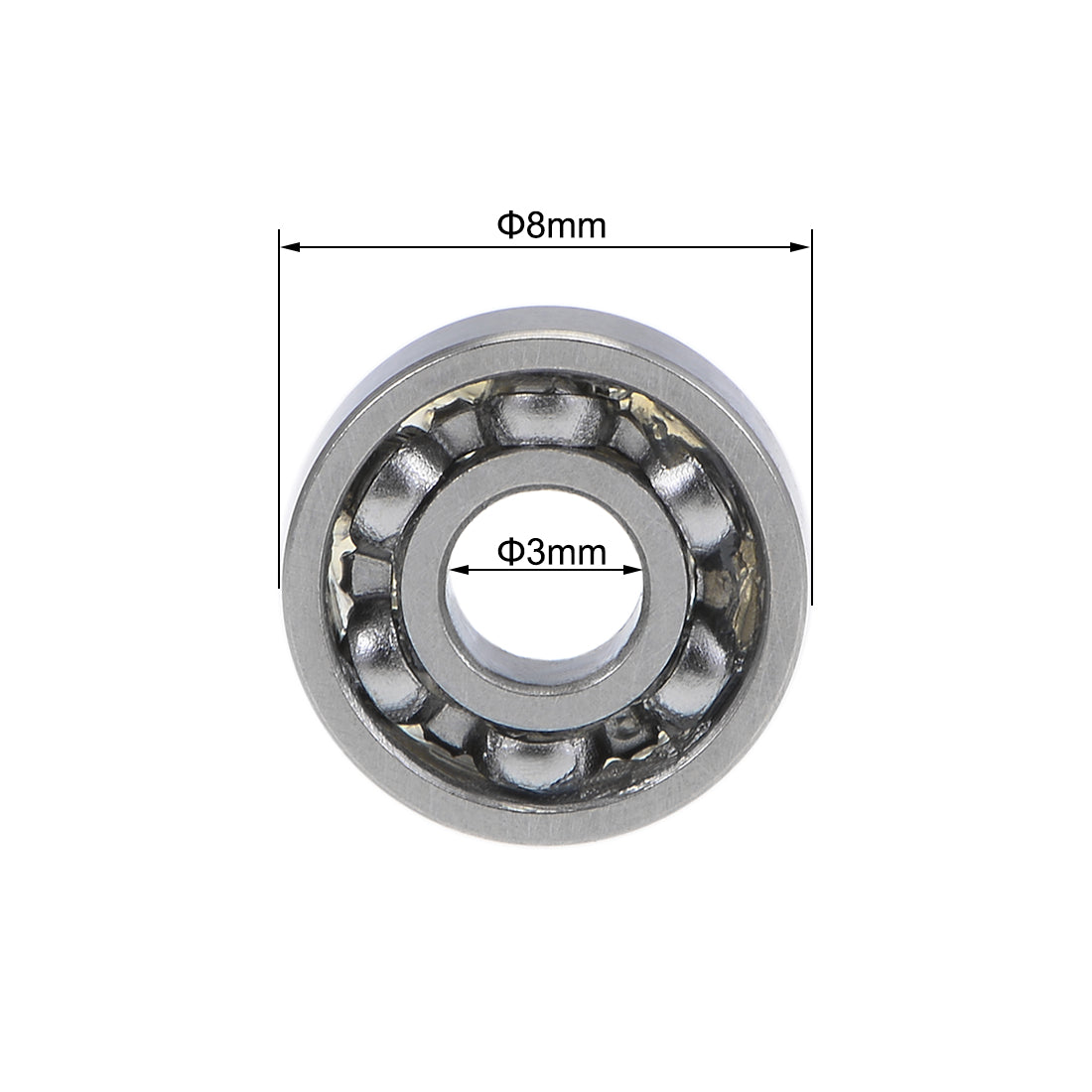 Harfington Deep Groove Ball Bearings Metric Open Type Chrome Steel ABEC1 Z2
