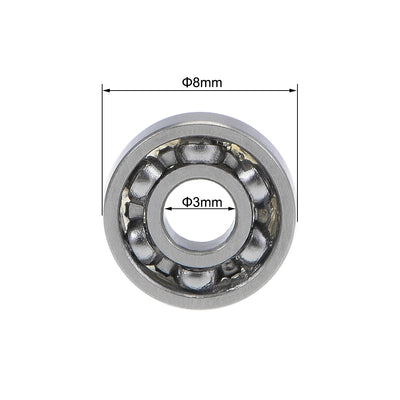 Harfington Deep Groove Ball Bearings Metric Open Type Chrome Steel ABEC1 Z2