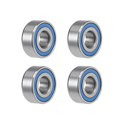 Harfington Deep Groove Ball Bearings Metric Double Sealed Chrome Steel Blue P0 Z2