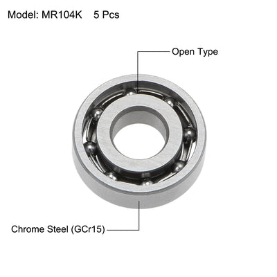 Harfington Deep Groove Ball Bearings Metric Open Type Chrome Steel P0 Z2
